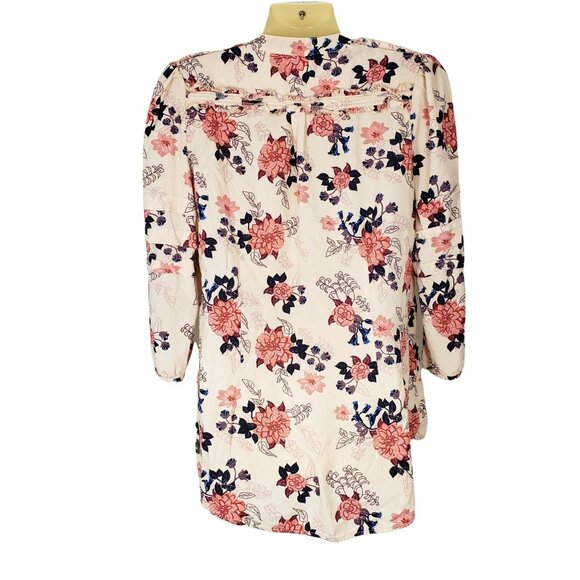 Matilda Jane Peach Floral Ruffle Livery Millie Top Size Small - Picture 8 of 11